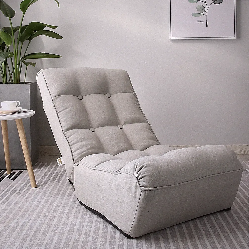 Adjustable single sofa, lounge chair, Japanese chair, lazy sofa, grey