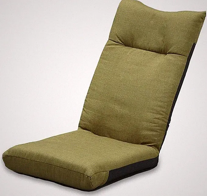 Iris Plaza Zaisu Floor Reclining Simple Compact Kotatsu Tatami Chair Moss Green