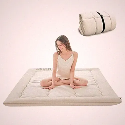 Japanese Floor Mattress Futon Mattress,3" Foldable Tatami Twin Beigeb No Cover