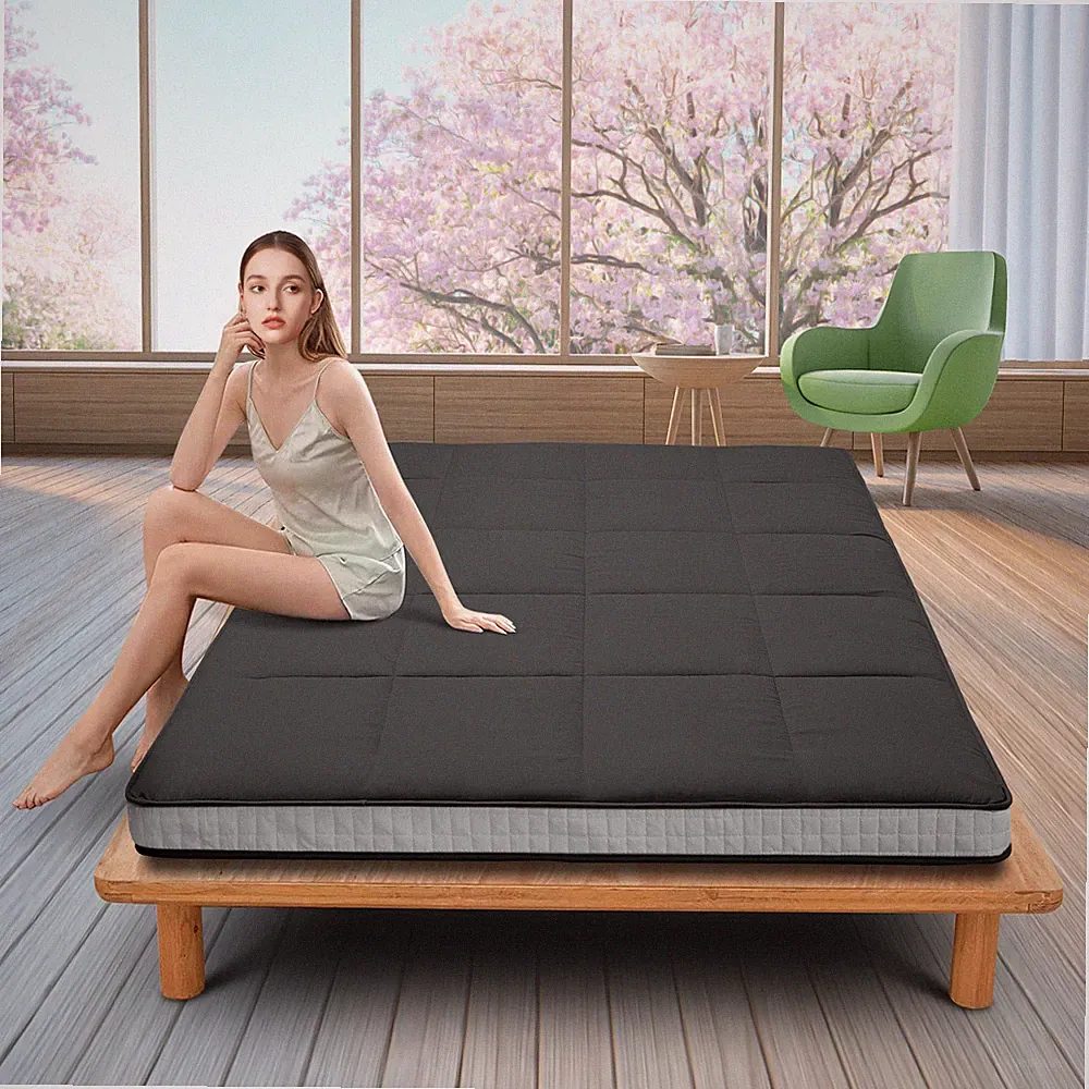 Japanese Floor Mattress Wave Quilting Shiki Futon Sleeping Pad Adults Twin Size