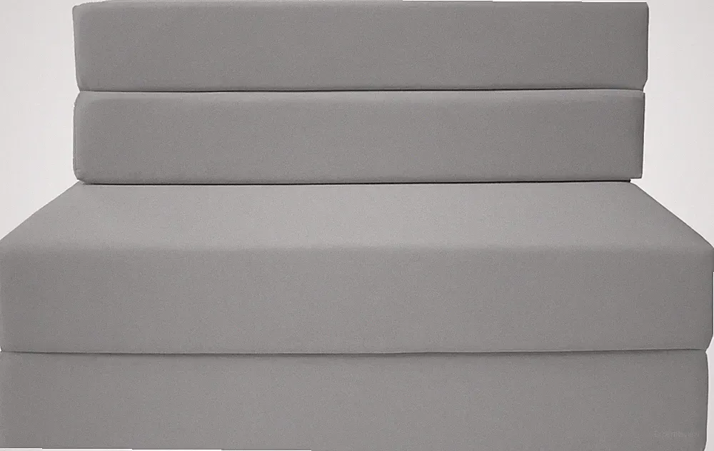 Queen 4-Folding Foam Mattresses, Lounge Beds, Reclining Cushions 6x60x80 Gray