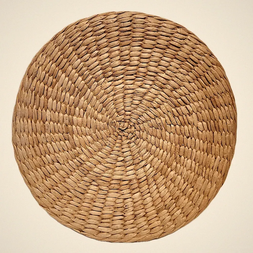 Tatami Cushion Japanese Round Pouf Tatami Pillow Straw Floor Seat 11" dia x 2.5"