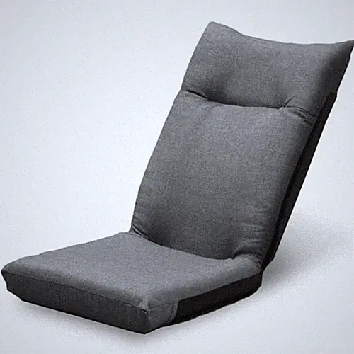 Zaisu Floor Reclining Chair Legless Charcoal Gray YC-601 Iris Plaza Japan New